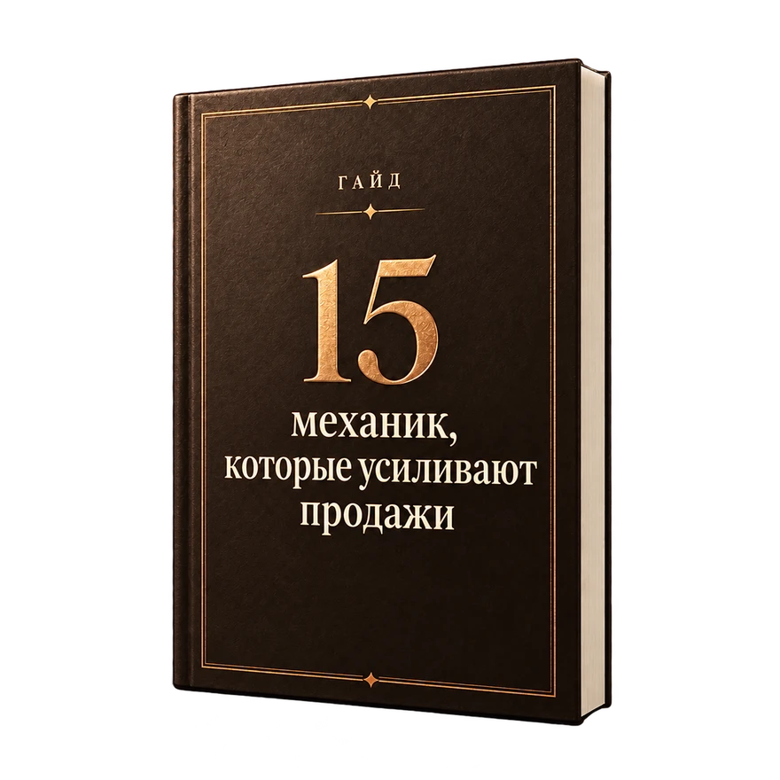 Обложка гайда «15 механик, которые усиливают продажи»